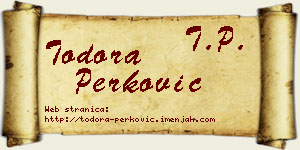 Todora Perković vizit kartica